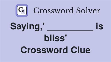 bliss crossword clue